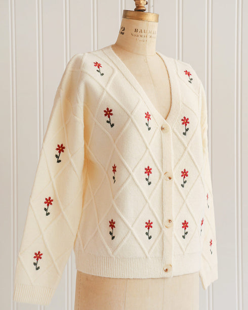 Common Variety Embroidered Cardigan